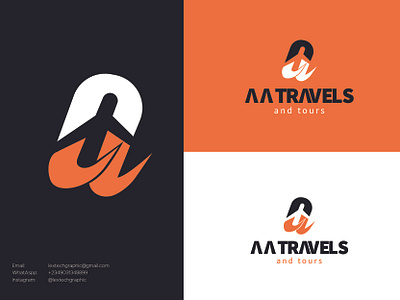 aa travels and tours branding business card design design graphic design illustration logo logo design logocreation logodesign logoinspirations logotype marketing monogram ui vector vectorgraphic