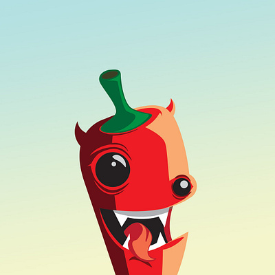 Demon Chilli cartoon cute design graphic design illustration vector