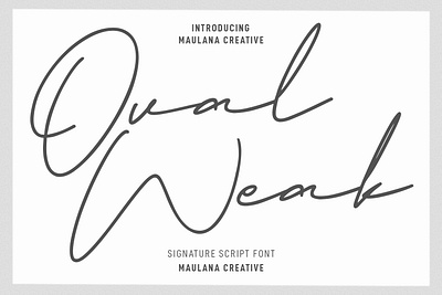 Ovalweak Signature Script Font 3d animation branding design font fonts graphic design illustration logo motion graphics nostalgic ovalweak signature script font ui
