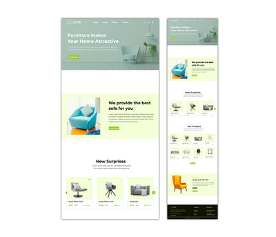 Furniture Landing page furniture landing page home page design landing page landing page design uiux design web design web page design website design