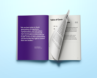 Planned Parenthood Annual Report annual report creative direction graphic design print design