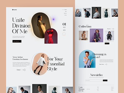 Fashion Landing Page Design clean ui clothing concept design e commerce fashion homepage landing page design landingpage minimalist design modern design online shop outfit ui uiux web design website website deisgn winter clothe winter collection