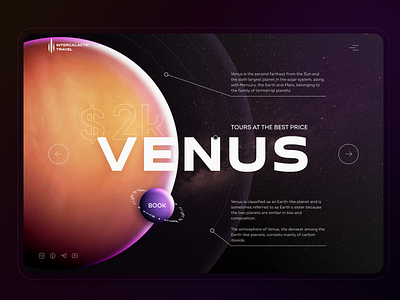 Intergalactic travel website concept behance branding design dribble figma illustration logo photoshop ui ux