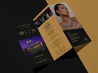 Brochure Design for Diamond Exhibition branding brochure design company company profile design graphic design logo trifold brochure
