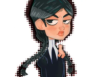 concept art Wanda Adams Family childrenillustration digitalart draw graphic design il illustration kidsillustration