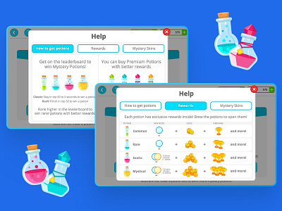 Agar.io Mystery Potions design flask flasks game game art game asset game assets game menus game ui game ui design gui icons mobile game potion potions ui ui art ui design vectorart