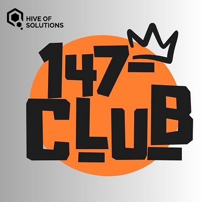 Logo for 147 Club Designed By: Hive of Solutions 3d branding club graphic design hiveofsolutions identity logo