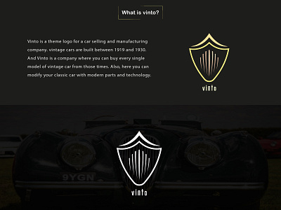 Vinto best logo black logo brand design branding car logo crative logo design graphic design illustration logo logo design minimal logo minimalist logo premium logo simple logo ui ux vector vintage vintage logo