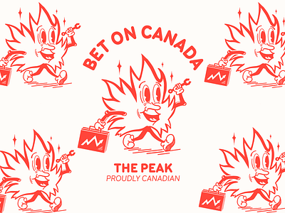 The Peak - Bet on Canada art branding character design digital illustration graphic design illustration logo vector