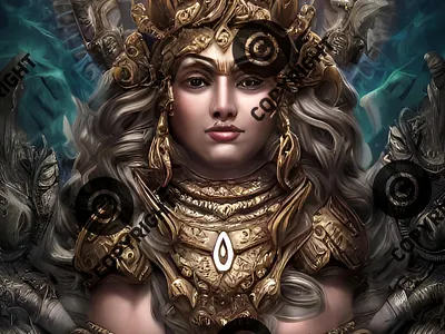 Queen Of The Unknown beautiful design fly god gold graphic design illustration queen royal