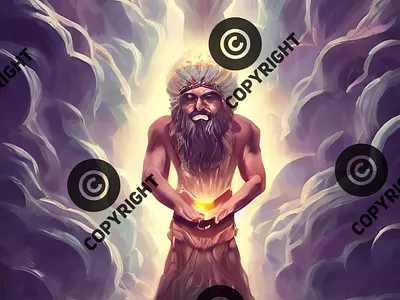 Lonely Soul beautiful design fire fly god graphic design illustration light smoke soul