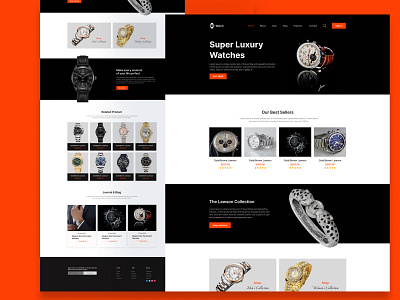 Watch Landing Page design graphic design hero page design home page illustration landing landing page landing page design page time ui ui design uiux ux watch watch landing page web page web page design website website design