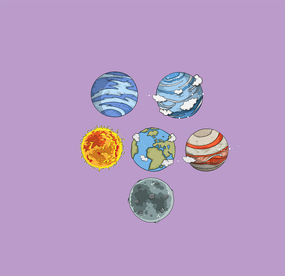 Planets astranomy astronaut cosmology cosmos earth galaxy mercury moon nature neptun planete planets sky soace solarsystem sun system universe vector world