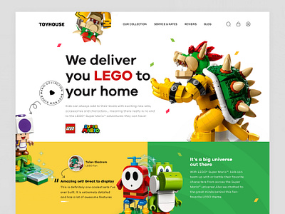 Super Mario LEGO toy shop UI children consept design e commerce for parents children ecommerce interaction design interface kids toy website landing lego shop super mario toy shop toys trend ui uiux user interface web web design