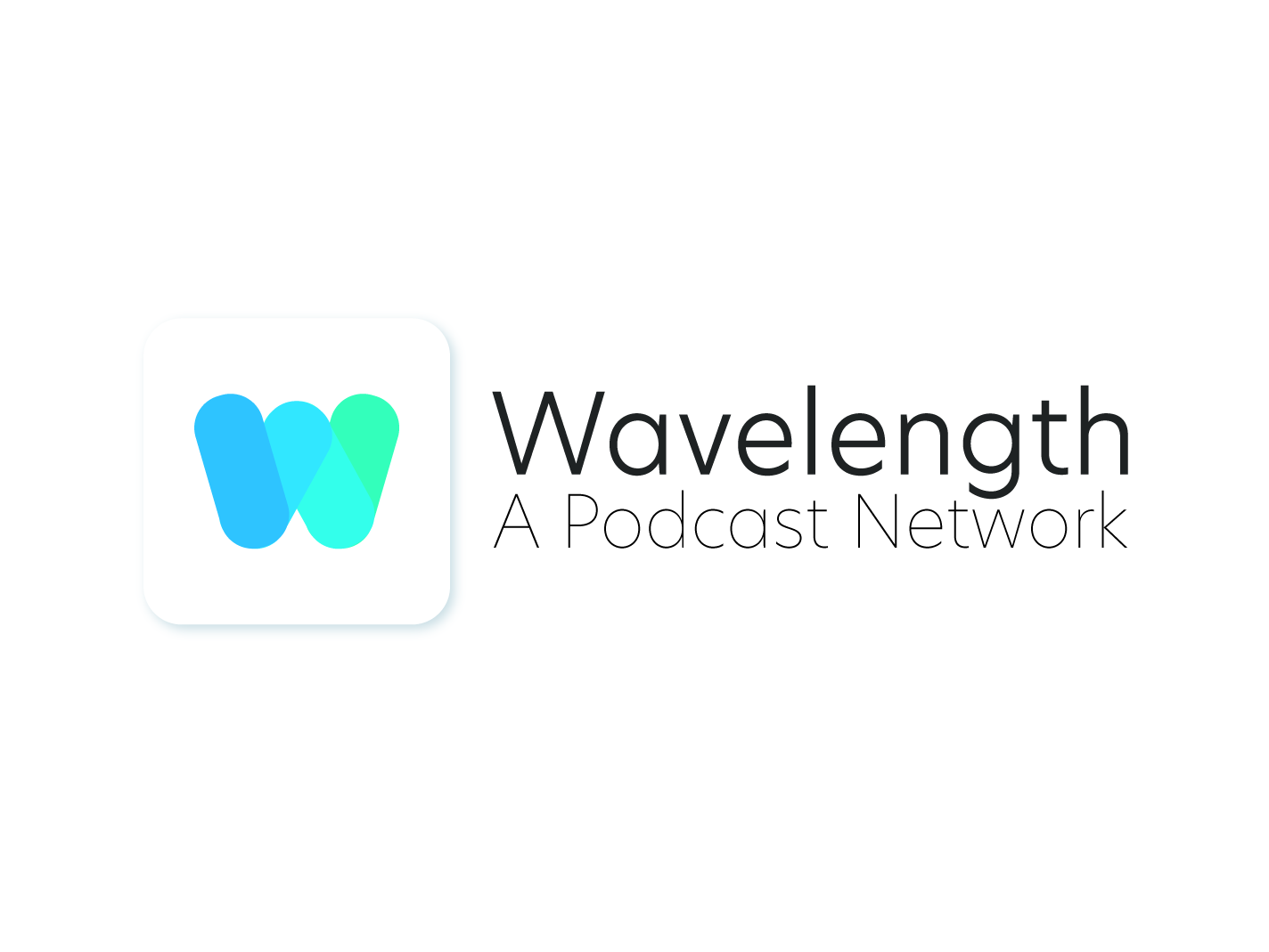 Wavelength - A Podcast Network Mockup branding bright fun graphic design logo network podcast tech