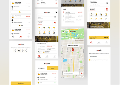 Redesign Online Transportation App "Maxim" application design homepage indonesia maxim mobile application redesign ui ui indonesia user experience user interface ux design