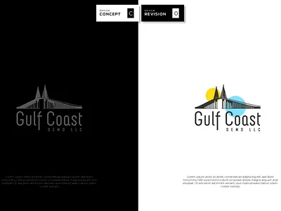 GulfCoast LLC brand identity design illustration initials logo logo design luxury minimal minimalist logo ui