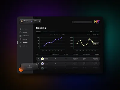 NFT app concept 3d graphics app branding design digital art dribbble dribbble invite gradient logo mobile app nft product design ui vector