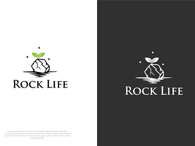 Rock Life brand identity design illustration initials logo logo design luxury minimal minimalist logo ui