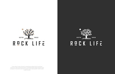 Rock Life brand identity design illustration initials logo logo design luxury minimal minimalist logo ui