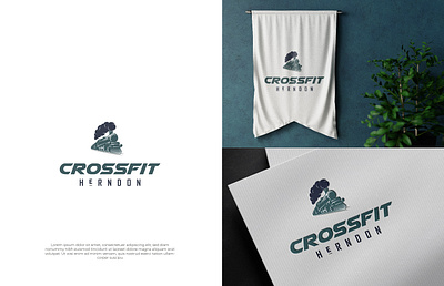 Crossfit Herndon brand identity design illustration initials logo logo design luxury minimal minimalist logo ui