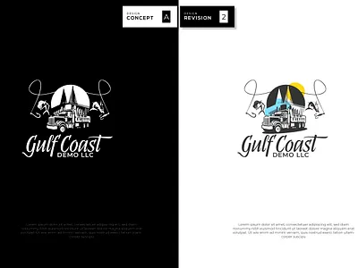 Gulf Coast LLC brand identity design illustration initials logo logo design luxury minimal minimalist logo ui