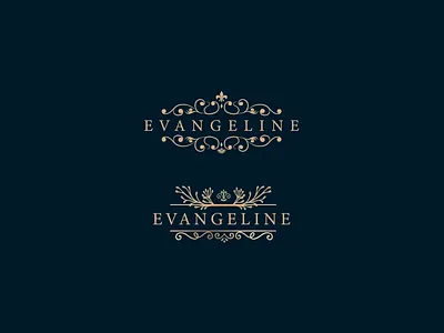 Evangeline brand identity design illustration initials logo logo design luxury minimal minimalist logo ui