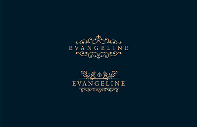 Evangeline brand identity design illustration initials logo logo design luxury minimal minimalist logo ui