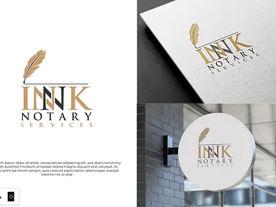 Innk Notary Services brand identity design illustration initials logo logo design luxury minimal minimalist logo ui