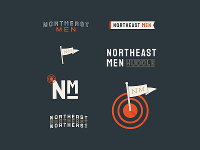 Northeast Men Branding church branding church design collegiate logo masculine branding mens branding mens ministry target logo