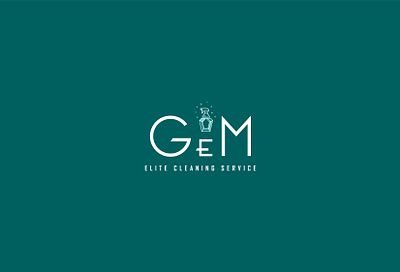 Gem Elite cleaning Service brand identity design illustration initials logo logo design luxury minimal minimalist logo ui