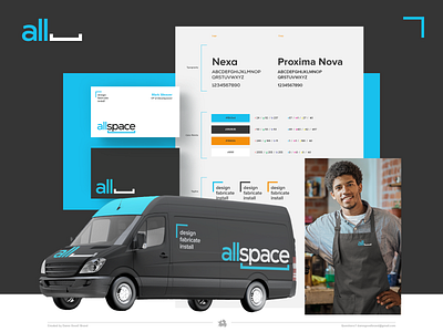 "allspace" visual identity branding clean commerce construction design fabrication logo retail visual identity