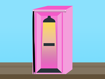 Pink photo booth illustration