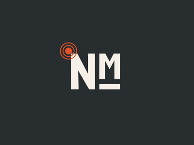 Minimal Monogram "NM" bullseye logo christian church branding church design mens ministry minimal monogram nm monogram target logo