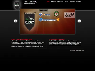 Costa Lan-Party Website css html web