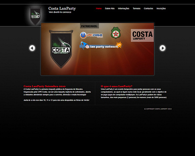 Costa Lan-Party Website css html web