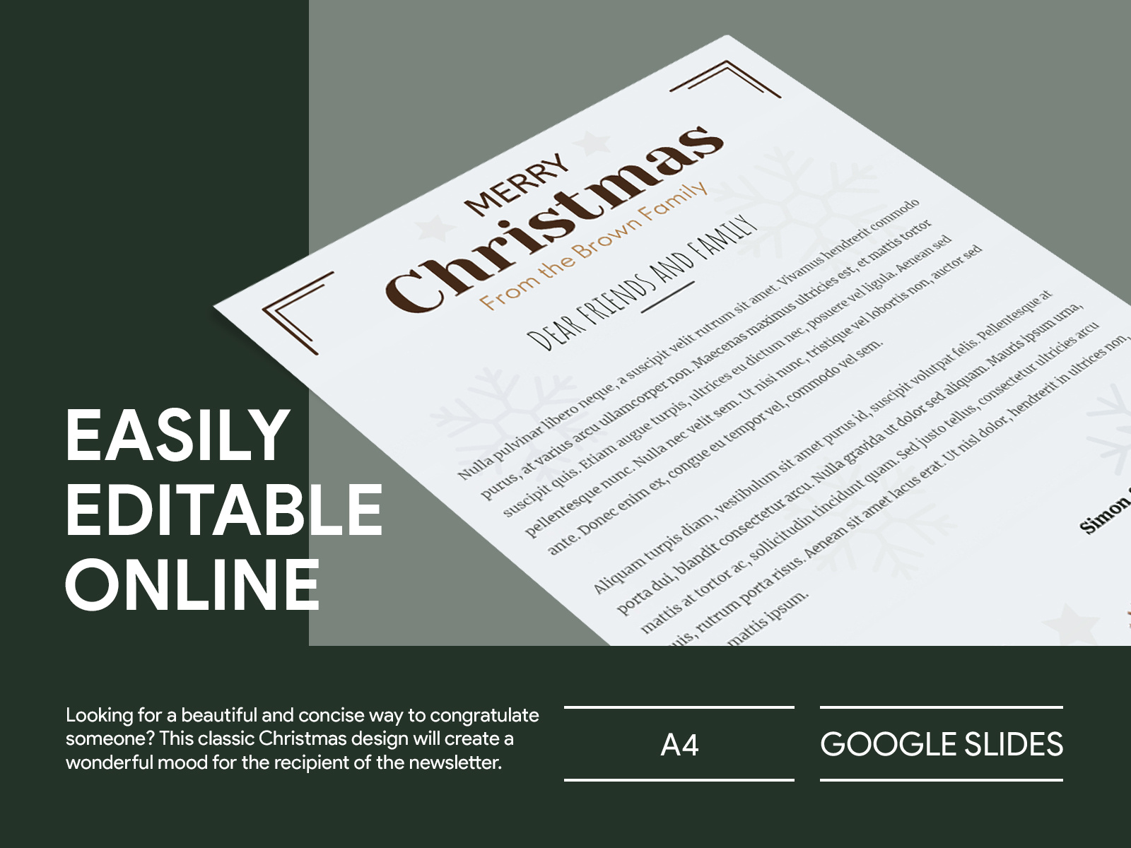 Christmas Holiday Newsletter Free Google Docs Template by Free Google