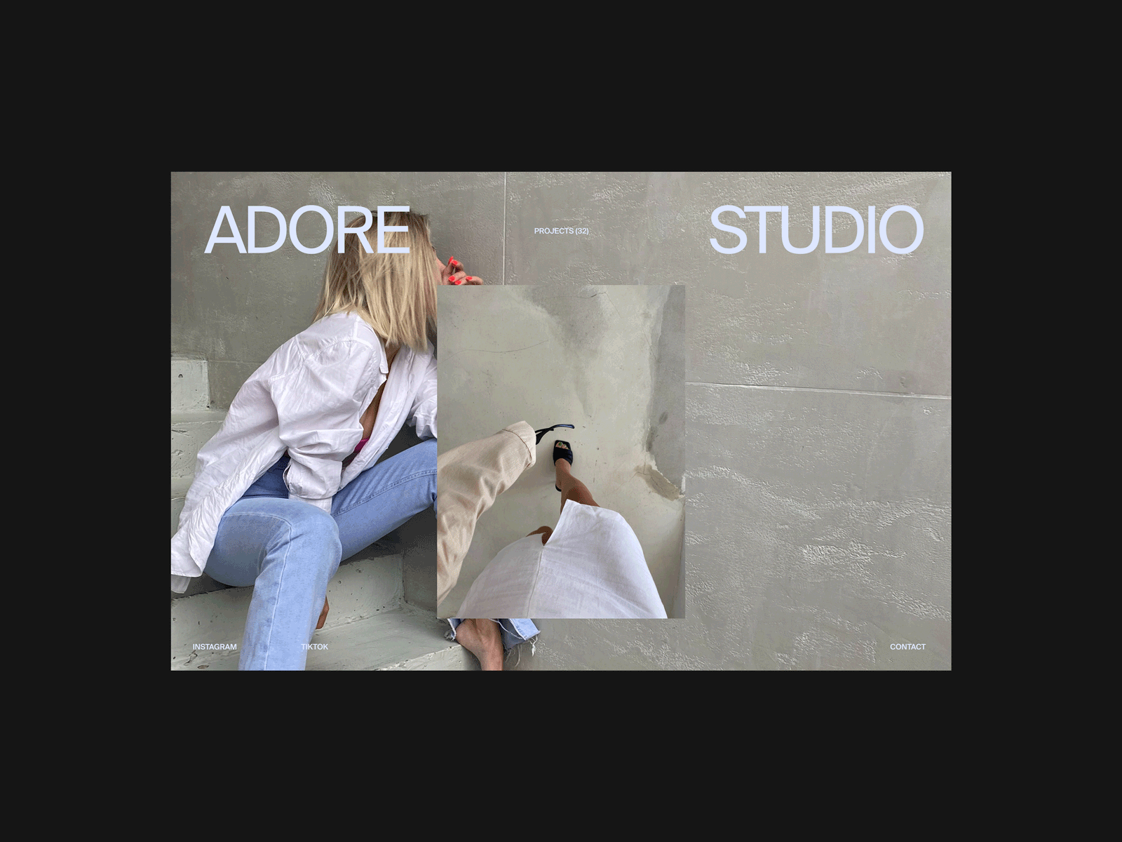 ADORE STUDIO – CONTENT CREATION STUDIO CONCEPT art direction branding concept content design fashion graphic graphic design minimal photo photography social social media typography ui uiux website