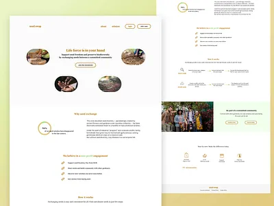 Seed Swap Homepage - Daily UI #02 landing page ui ux webdesign