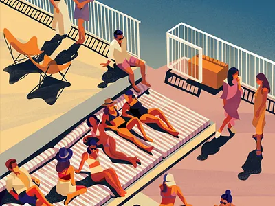 Summer shot colorful design girl illustration vector vector art