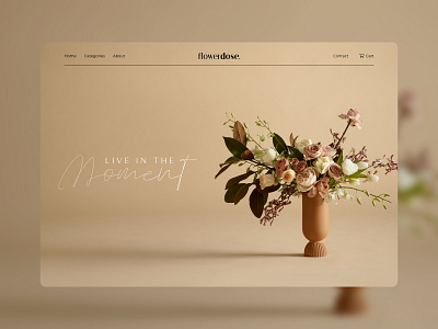 Flowerdose - Header design agency app banner blur brand design ecommerce florist flower header minimal typography ui ui design ux web webdesign website design