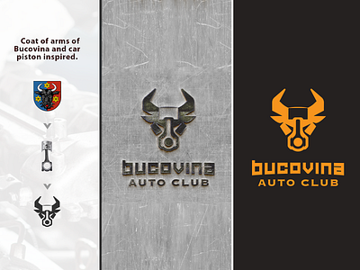 Bucovina Auto Club - Garage Logo 2017 auto branding bucovina bukovina clean clever flat garage graphic design inspirational logo logo design minimalist modern orange piston pro professional logo romania