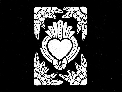 Sacred Heart americana black and white black and white heart bw design digital art digital illustration floral illustration folk art halloween heart illustration illustration illustrator love procreate sacred heart tattoo flowers tattoo heart texture traditional tattoo