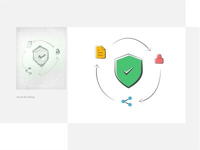 illustration for secure file sharing illustration