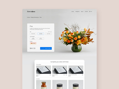 Flowerdose - Product page design ecommerce flat florist flower inner page inside page minimal product product page typography ui ui design ui ux ux web webdesign website website design