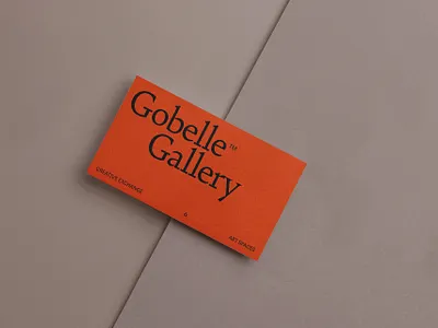 Art Gallery Business Card Design business card clean graphic design minimalistic orange typography