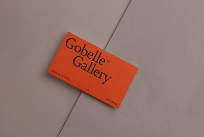 Art Gallery Business Card Design business card clean graphic design minimalistic orange typography