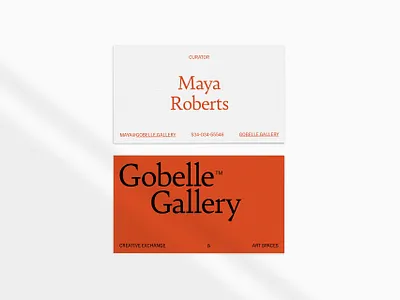 Art Gallery Business Card Design art business card clean graphic design layout minimalistic orange typography