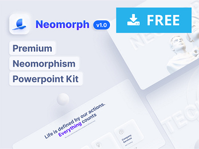 Free Neomorph Powerpoint Template download free freebie graphicghost keynote neomorph neomorphism powerpoint powerpoint kit powerpoint template ppt ppt template pptx presentation presentation template template