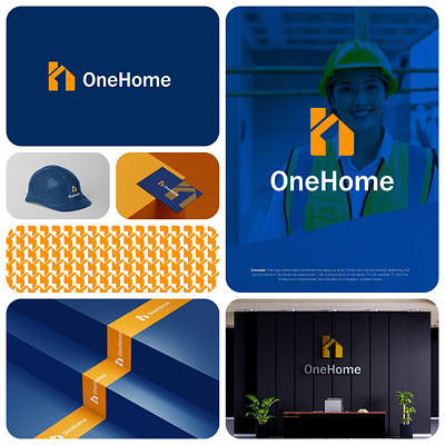 One Home : Logo 1 1 home branding graphic design home logo logo design one one home one home logo